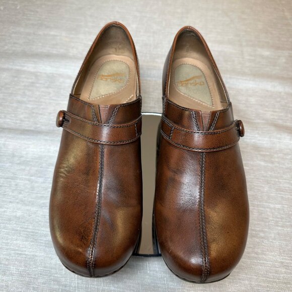 Dansko Solstice Burnished Brown Leather Slip-On Clogs Women’s US 10.5 (EU 41) - Picture 3 of 10